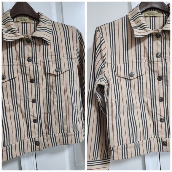 Authentic Burberry Stripe pattern cropped jacket - Picture 13 of 16